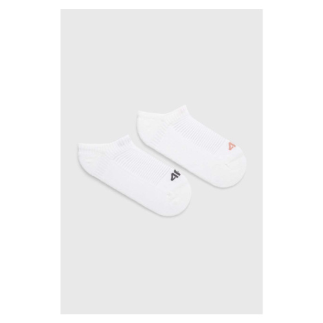 Ponožky 4F 2-pak dámske, biela farba