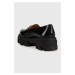 Kožené mokasíny Charles Footwear Mey dámske, čierna farba, na platforme, Mey.Loafer.Basic