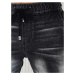 Pánske čierne džínsové joggery Dstreet UX4253