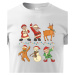 Detské vianočné tričko s potlačou vianočných postavičiek - vianočné tričko