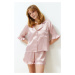 Trendyol Pink Ruffle Detail Satin Woven Pajamas Set