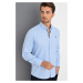 G674 DEWBERRY MEN'S SHIRT-LIGHT BLUE