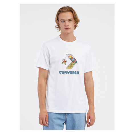 White Men's T-Shirt Converse Star Chevron - Men