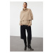 Trendyol Mink Soft Textured Poncho Knitwear Sweater