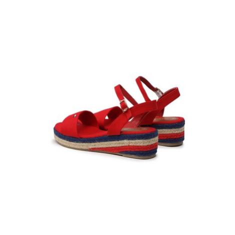 Tommy Hilfiger Espadrilky Rope Wedge T3A7-32778-0048300 S Červená