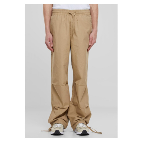 Men's wide poplin trousers - unionbeige Urban Classics