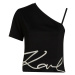 Karl Lagerfeld Tričko  čierna / biela