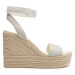 Calvin Klein Jeans Espadrilky Wedge Sandal Su Mg Btw YW0YW01026 Écru