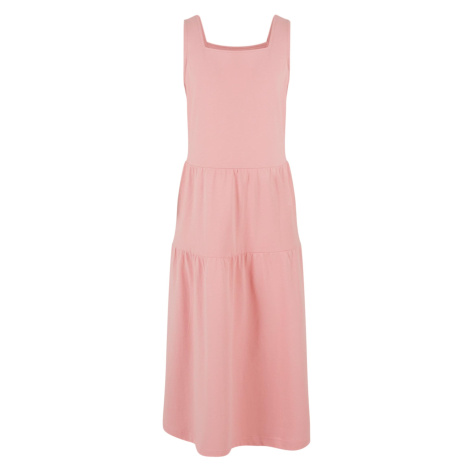 Girls' 7/8 Length Valance Summer Dress - Pink Urban Classics
