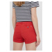 Bavlnené šortky Pepe Jeans Balboa Short dámske, červená farba, jednofarebné, stredne vysoký pás