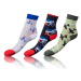 Bellinda CRAZY KIDS SOCKS 3x - Detské bláznivé ponožky 3 páry - zelená - sivá - modrá