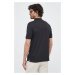 Bavlnené polo tričko Calvin Klein čierna farba,jednofarebné,K10K111201
