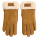 Hnedé dámske kožené rukavice UGG Turn Cuff Glove 17369-CHE