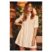 White button dress with adjustable sleeves