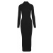 Dámske šaty URBAN CLASSICS Ladies Long Turtleneck Dress black