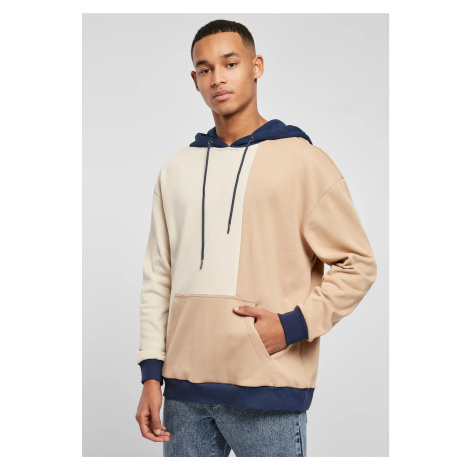 Oversized Color Block Hoody softgrass/unionbeige Urban Classics