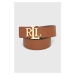 Obojstranný kožený opasok Lauren Ralph Lauren dámsky, hnedá farba, 412912040