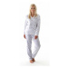 Dámske teplé pyžamo Flora 64569102 - Vestis fialovo -bílá