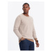 Ombre Men's RELAXED FIT knitted sweater with patterns - light brown