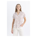 DEFACTO Cool Patterned Short Sleeve Shirt