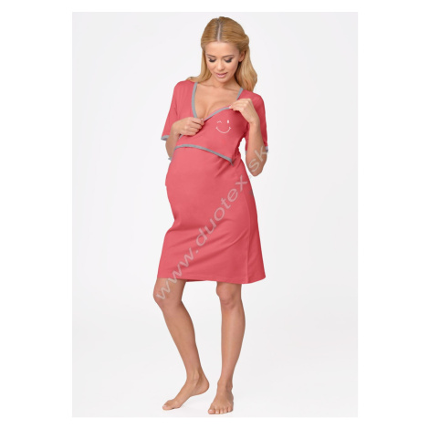 TARO Tehotenská nočná košeľa Asia130 ss31-ružová