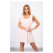 Dress with ruffles on the sides powder pink