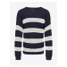 White and Blue Girly Striped Sweater ONLY Sif - Girls