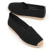 Capone Outfitters Capone Women's Oval Toe Black Slip On Thread Espadrilles