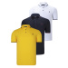 TRIPLE SET T8586 DEWBERRY MEN'S T-SHIRT-NAVY-WHITE-YELLOW