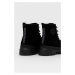 Semišové topánky Big Star dámske, čierna farba, na platforme, jemne zateplené