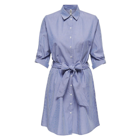JDY Košeľové šaty 'JDYHall'  modrá / biela