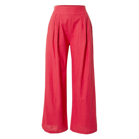 Abercrombie & Fitch Plisované nohavice  jasne červená