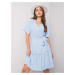 Svetlo modré dámske šaty s viazaním LK-SK-508623.24X-blue