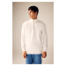 DEFACTO Comfort Fit Zippered Stand Collar Basic Sweatshirt