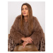 Light brown transitional jacket with eco fur