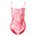 Wallis Jednodielne plavky  ružová / biela