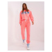 Fluo pink and blue tracksuit with drawstrings