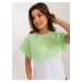 Light Green Ombre Cotton Women's T-Shirt