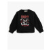 Koton Teddy Bear Printed Sweatshirt Cotton Crew Neck Long Sleeve