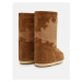 Vysoké zimné topánky MOON BOOT RESORT COL. MB ICON SUEDE EMBROIDERY-M008 COGNAC