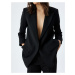 Koton Blazer Jacket Long Hip Length 3/4 Sleeve Double Breasted Crepe Fabric