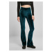 Women's high-waisted Velvet Boot leggings in teal