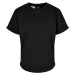 Long Shaped Turnup Tee T-Shirt for Boys - Black