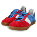 Botas Spider Tricolor - Pánske kožené tenisky / botasky modro- Pánskebílo- Pánskečervené, ručná 