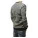 Gray men's sweatshirt over the head without a hood BX4895
