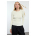 Trendyol Stone Basic Crew Neck Knitwear Sweater