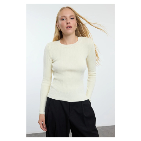 Trendyol Stone Basic Crew Neck Knitwear Sweater