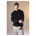 DEFACTO Relax Fit Hooded Thessaloniki Fabric Sweater