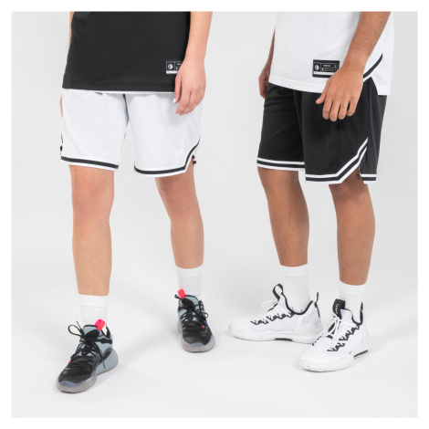 Obojstranné basketbalové šortky SH500R čierno-biele TARMAK