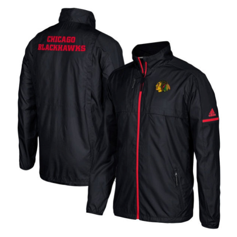 Chicago Blackhawks pánska bunda black Authentic Rink Full-Zip Jacket Adidas